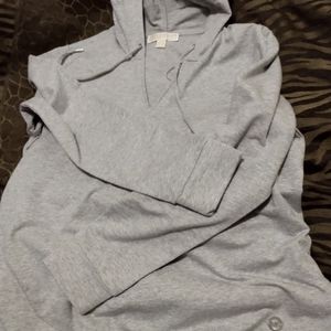Michael kors sweater with hood (silver) never worn.